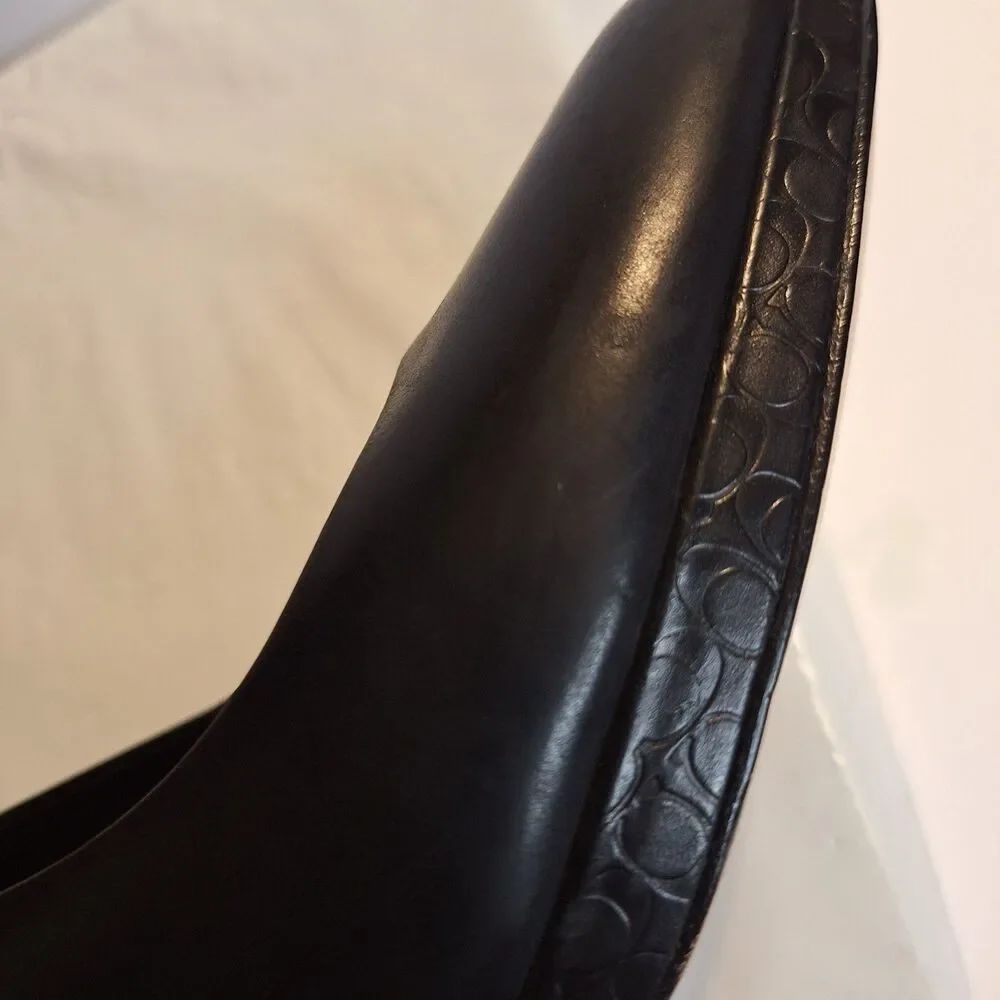 Coach Black Leather Women's Pumps Shoes.  Size 10